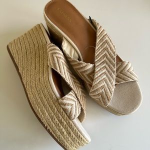 Express espadrille wedge sandals size 10